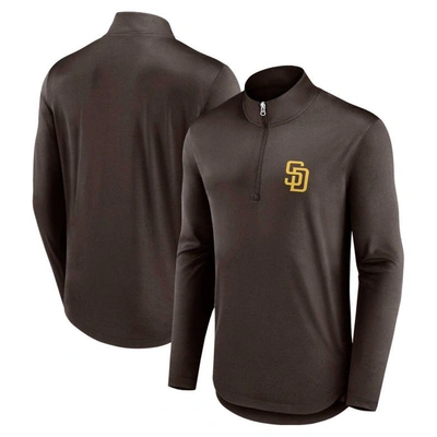 Fanatics Branded Brown San Diego Padres Quarterback Quarter-zip Top