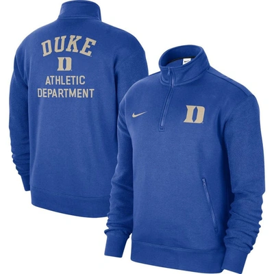 Nike Royal Duke Blue Devils Campus Athletic Department Quarter-zip Sweatshirt