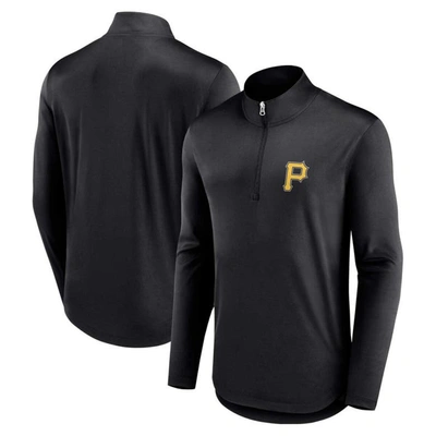 Fanatics Branded Black Pittsburgh Pirates Quarterback Quarter-zip Top