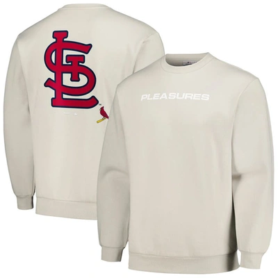 Pleasures Grey St. Louis Cardinals Ballpark Pullover Sweatshirt