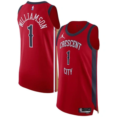 Jordan Brand Zion Williamson Red New Orleans Pelicans Authentic Player Jersey