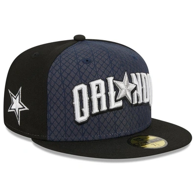 New Era Men's  Navy, Black Orlando Magic 2023/24 City Edition 59fifty Fitted Hat In Navy,black