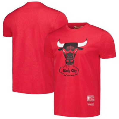 Mitchell & Ness Unisex   Red Chicago Bulls Hardwood Classics Mvp Throwback Logo T-shirt