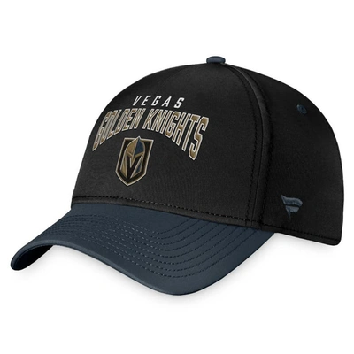Fanatics Branded Black/charcoal Vegas Golden Knights Fundamental 2-tone Flex Hat In Black,charcoal