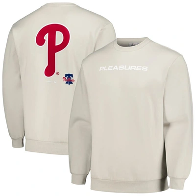 Pleasures Gray Philadelphia Phillies Ballpark Pullover Sweatshirt