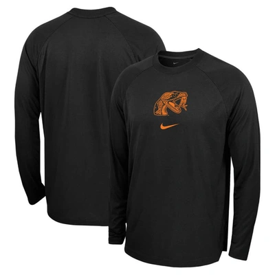 Nike Men's  Black Florida A & M Rattlers Basketball Spotlight Raglan Performance Long Sleeve T-shirt
