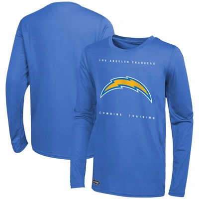 Outerstuff Powder Blue Los Angeles Chargers Side Drill Long Sleeve T-shirt