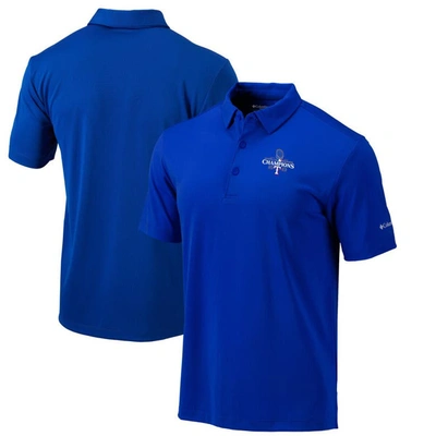 Columbia Royal Texas Rangers 2023 World Series Champions Omni-wick Drive Polo