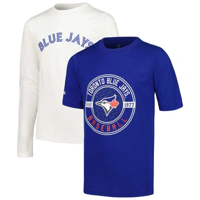 Stitches Kids' Youth  Royal/white Toronto Blue Jays T-shirt Combo Set