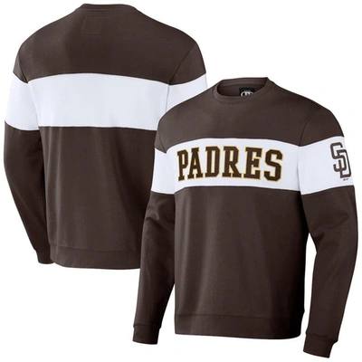 Darius Rucker Collection By Fanatics Brown San Diego Padres Stripe Pullover Sweatshirt