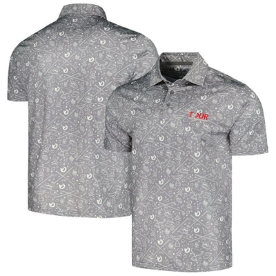 Barstool Golf Gray Tour Championship Printed Polo