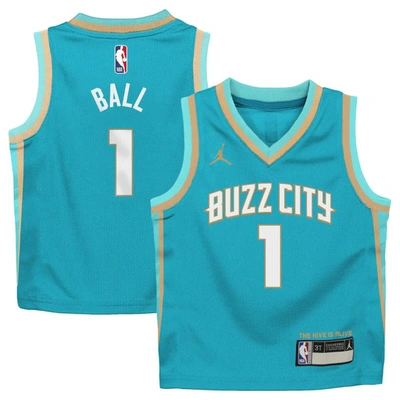 Jordan Brand Kids' Preschool  Lamelo Ball Teal Charlotte Hornets 2023/24 Swingman Replica Jersey