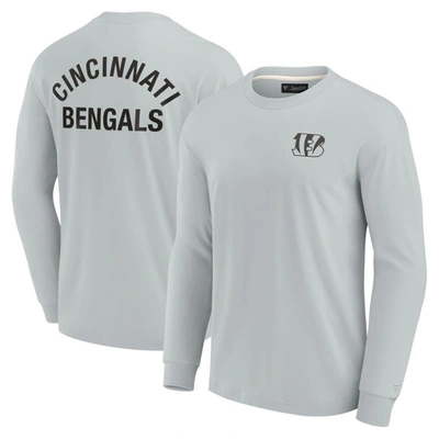 Fanatics Signature Unisex  Grey Cincinnati Bengals Super Soft Long Sleeve T-shirt