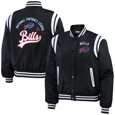 Wear By Erin Andrews Black Buffalo Bills Full-zip Bomber Jacket