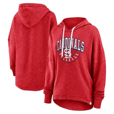 Fanatics Branded Heather Red St. Louis Cardinals Luxe Pullover Hoodie