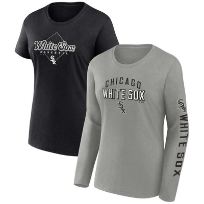 Fanatics Branded Gray/black Chicago White Sox T-shirt Combo Pack