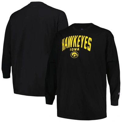 Champion Black Iowa Hawkeyes Big & Tall Arch Long Sleeve T-shirt