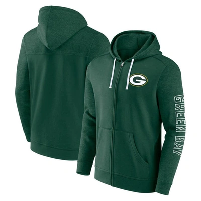 Fanatics Branded  Green Green Bay Packers Offensive Lineup Hoodie Full-zip Hoodie