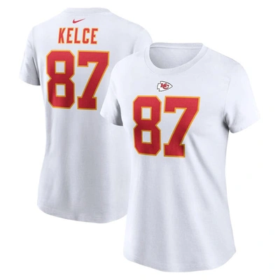 Nike Travis Kelce Kansas City Chiefs  Women's Nfl T-shirt In White