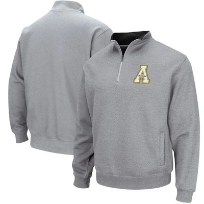 Colosseum Heathered Grey Appalachian State Mountaineers Tortugas Logo Quarter-zip Jacket In Heather Grey