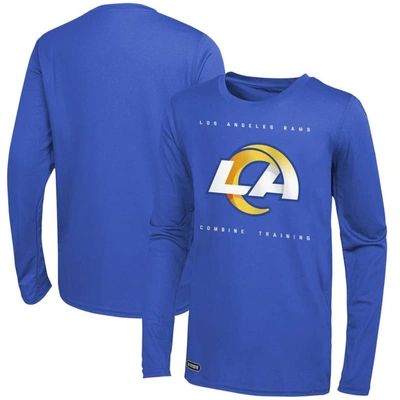 Outerstuff Royal Los Angeles Rams Side Drill Long Sleeve T-shirt