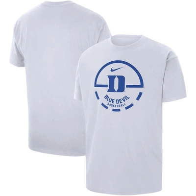 Nike White Duke Blue Devils Free Throw Basketball T-shirt