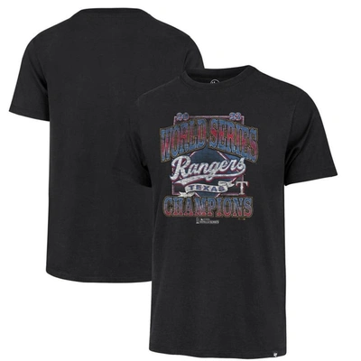 Profile Men's '47 Brand Black Texas Rangers 2023 World Series Champions Big And Tall T-shirt