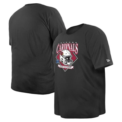 New Era Black Arizona Cardinals Big & Tall Helmet T-shirt