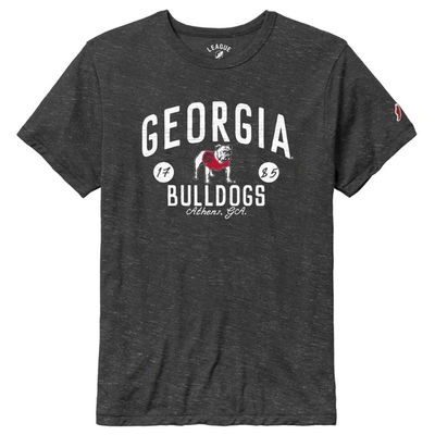 League Collegiate Wear Heather Charcoal Georgia Bulldogs Bendy Arch Victory Falls Tri-blend T-shirt