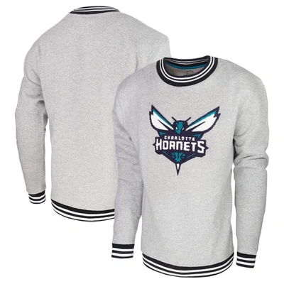 Stadium Essentials Heather Gray Charlotte Hornets Club Level Pullover Sweatshirt