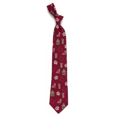 Eagles Wings Texas A&m Aggies Hometown Silk Tie In Maroon