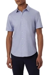 Bugatchi Men's Ooohcotton Tech Heathered Sport Shirt In Lilac