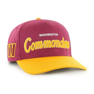 47 ' Burgundy/gold Washington Commanders Crosstown Two-tone Hitch Adjustable Hat