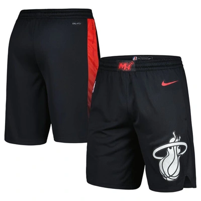 Nike Men's  Black Miami Heat 2023/24 City Edition Swingman Shorts