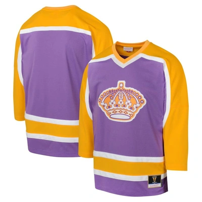 Mitchell & Ness Kids' Youth  Purple Los Angeles Kings 1980 Blue Line Player Jersey