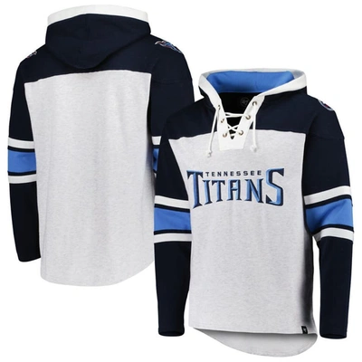 47 ' Tennessee Titans Heather Gray Gridiron Lace-up Pullover Hoodie