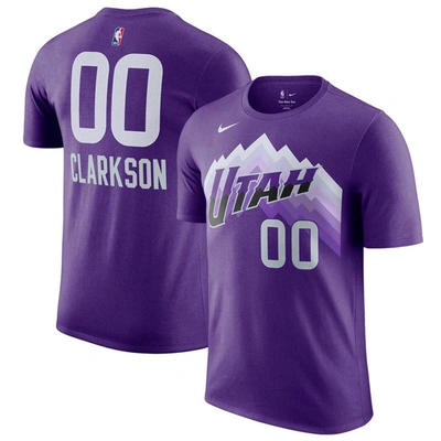 Nike Jordan Clarkson Purple Utah Jazz 2023/24 City Edition Name & Number T-shirt