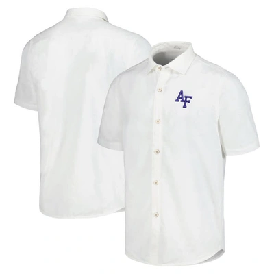 Tommy Bahama White Air Force Falcons Coconut Point Palm Vista Islandzone Camp Button-up Shirt