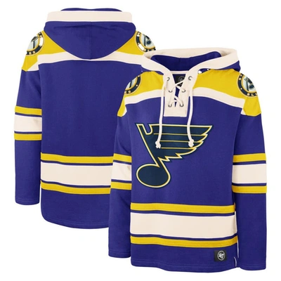 47 ' Blue St. Louis Blues Superior Lacer Pullover Hoodie