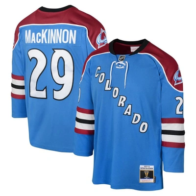 Mitchell & Ness Kids' Youth  Nathan Mackinnon White Colorado Avalanche 2013 Blue Line Player Jersey