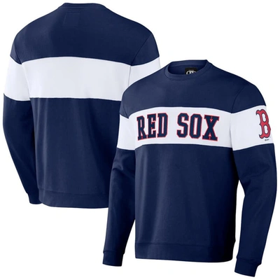 Darius Rucker Collection By Fanatics Navy Boston Red Sox Stripe Pullover Sweatshirt