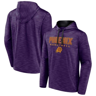 Fanatics Branded Heather Purple Phoenix Suns Fast Break Pullover Hoodie