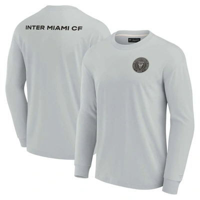 Fanatics Signature Unisex  Gray Inter Miami Cf Super Soft Long Sleeve T-shirt