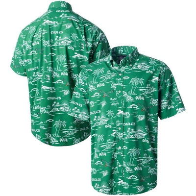 Reyn Spooner Green Philadelphia Eagles Throwback Kekai Print Button-up Shirt