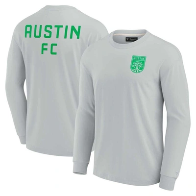 Fanatics Signature Unisex  Gray Austin Fc Super Soft Long Sleeve T-shirt