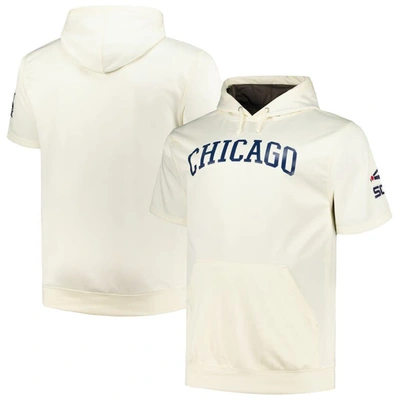 Profile Oatmeal Chicago White Sox Big & Tall Contrast Short Sleeve Pullover Hoodie