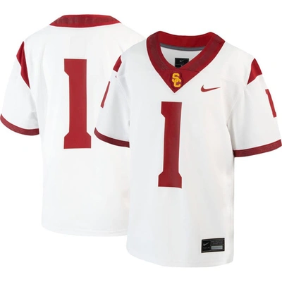 Nike Kids' Youth  #1 White Usc Trojans 1st Armored Division Old Ironsides Untouchable Football Jersey