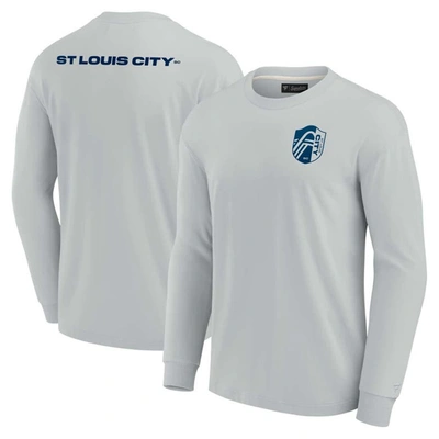 Fanatics Signature Unisex  Gray St. Louis City Sc Super Soft Long Sleeve T-shirt