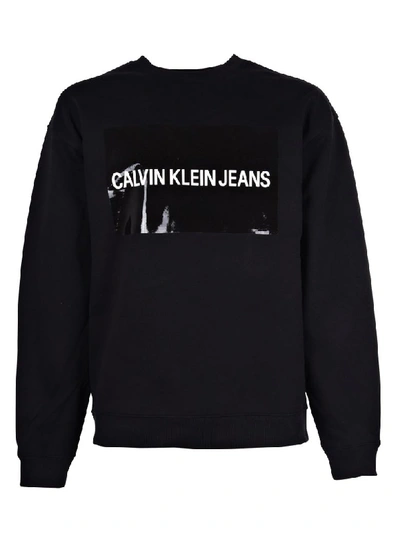 Calvin Klein Jeans Est.1978 Institutional Logo Sweatshirt In Ck Black