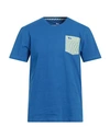 Harmont & Blaine Man T-shirt Bright Blue Size L Cotton